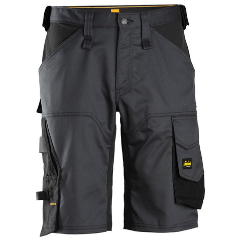Snickers 6153 AllroundWork stretch loose fit shorts - Steelgrey/Black