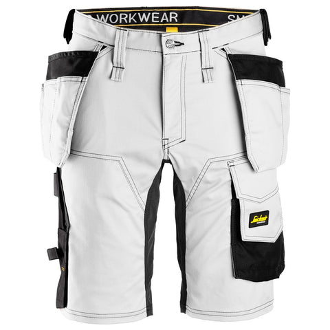 Snickers 6141 AllroundWork stretch shorts holsterzakken - White/Black