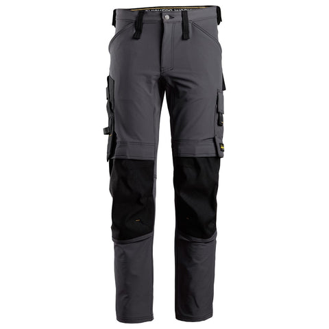 Snickers 6371 AllroundWork full stretch werkbroek - Steelgrey/Black