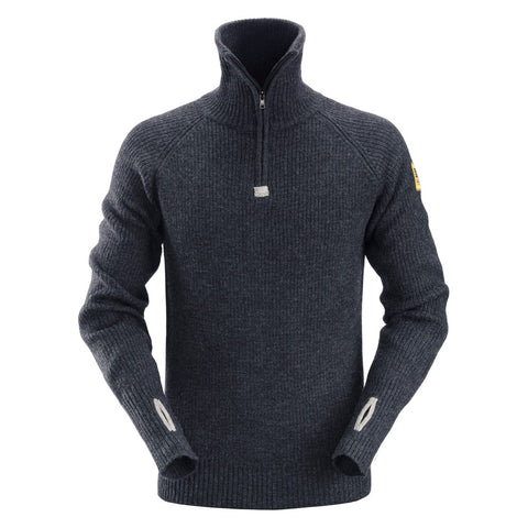 Snickers 2905 ½-Zip Wollen Sweater - Navy