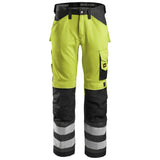 Snickers 3333 HighVis werkbroek - HighVisYellow/MutedBlack