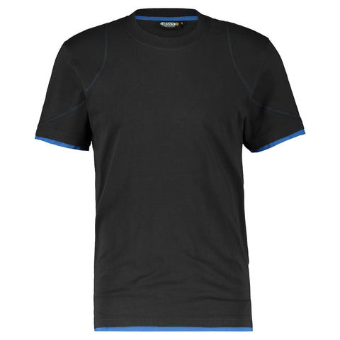 Dassy Kinetic t-shirt - Zwart/Azuurblauw