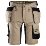 Snickers 6141 AllroundWork stretch shorts holsterzakken - Khaki/Black
