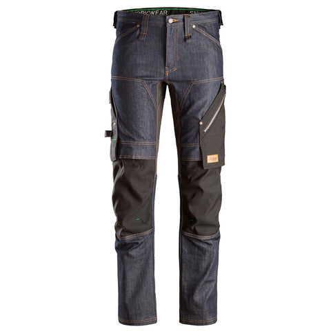 Snickers 6956 Denim Werkbroek+ FlexiWork - Denim/Black