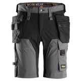 Snickers 6175 AllroundWork 4-Way stretch shorts holsterzakken - Steelgrey/Black