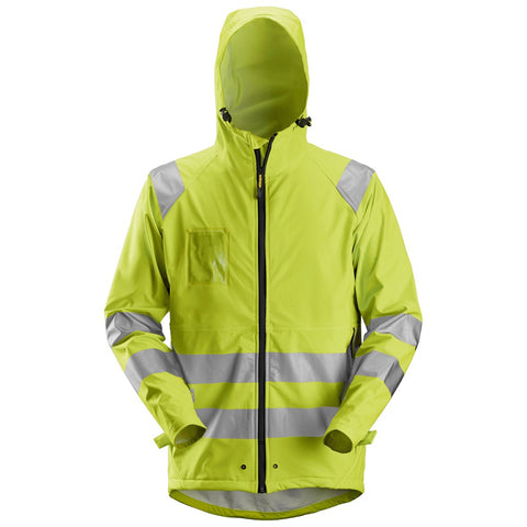 Snickers 8233 Regenjack PU High Visibility Klasse 3 - 6600 Yellow