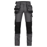 Dassy Matrix stretch werkbroek holsterzakken - Antracietgrijs/Zwart