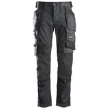 Snickers 6241 AllroundWork stretch werkbroek holsterzakken - Steelgrey/Black