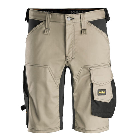 Snickers 6143 AllroundWork stretch shorts - Khaki/Black