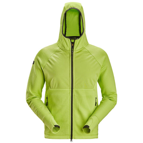 Snickers 8405 FlexiWork tussenlaag hoodie met rits - Lime