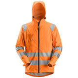 Snickers 8233 Regenjack PU High Visibility Klasse 3 - 5500 Orange