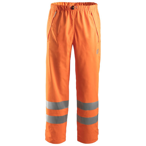 Snickers 8243 Regenbroek PU High Visibility - 5500 Oranje