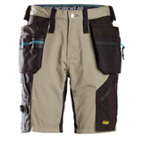 Snickers 6110 LiteWork 37.5 shorts holsterzakken - Khaki/Black