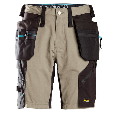 Snickers 6110 LiteWork 37.5 shorts holsterzakken - Khaki/Black