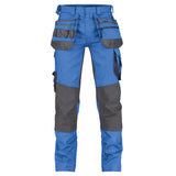 Dassy Flux stretch werkbroek holsterzakken - Azuurblauw/Antracietgrijs