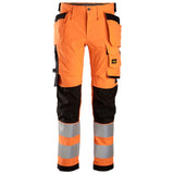 Snickers 6243 AllroundWork HighVis stretch werkbroek holsterzakken - HighVisOrange/Black