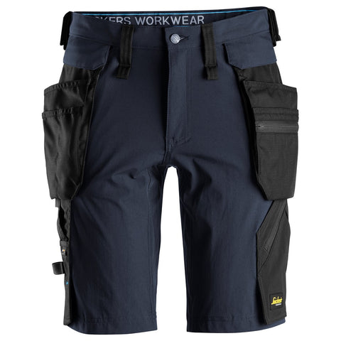 Snickers 6108 LiteWork shorts holsterzakken - Navy/Black