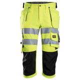 Snickers 6138 HighVis stretch pirate shorts holsterzakken - Yellow/Black