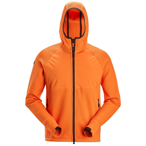 Snickers 8405 FlexiWork tussenlaag hoodie met rits - WarmOrange