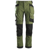 Snickers 6241 AllroundWork stretch werkbroek holsterzakken - Khakigreen/Black