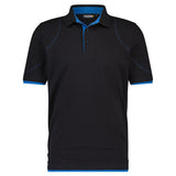 Dassy Orbital polo - Zwart/Azuurblauw