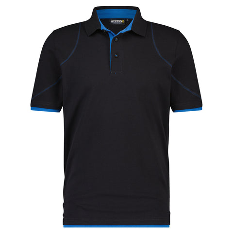 Dassy Orbital polo - Zwart/Azuurblauw