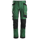 Snickers 6241 AllroundWork stretch werkbroek holsterzakken - Forestgreen/Black
