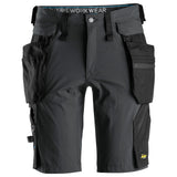 Snickers 6108 LiteWork shorts holsterzakken - Steelgrey/Black