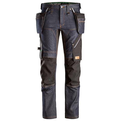 Snickers 6955 Denim Werkbroek+ FlexiWork - Denim/Black