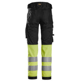 Snickers 6334 HighVis stretch werkbroek - Black/HighVisYellow