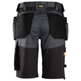Snickers 6151 AllroundWork stretch loose fit shorts holsterzakken - Steelgrey/Black