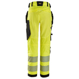 Snickers 6943 HighVis stretch werkbroek holsterzakken - HighVisYellow/Black