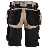 Snickers 6141 AllroundWork stretch shorts holsterzakken - Khaki/Black