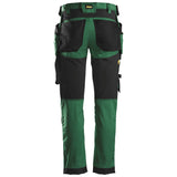 Snickers 6241 AllroundWork stretch werkbroek holsterzakken - Forestgreen/Black