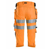 Snickers 6138 HighVis stretch pirate shorts holsterzakken - Orange/Black