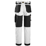 Snickers 6351 AllroundWork stretch loose fit werkbroek+ - White/Black