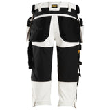 Snickers 6142 AllroundWork stretch pirate shorts holsterzakken - White/Black