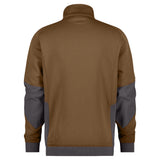 Dassy Velox sweater met rits - Leembruin/Antracietgrijs