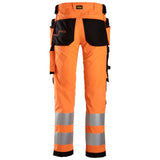 Snickers 6243 AllroundWork HighVis stretch werkbroek holsterzakken - HighVisOrange/Black