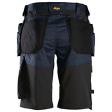 Snickers 6151 AllroundWork stretch loose fit shorts holsterzakken - Navy/Black