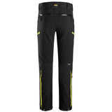 Snickers 6948 FlexiWork softshell stretch werkbroek - Black/Neonyellow