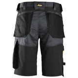 Snickers 6153 AllroundWork stretch loose fit shorts - Steelgrey/Black
