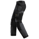 Snickers 6251 AllroundWork stretch loose fit Werkbroek+  holsterzakken - Black/Black