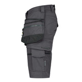 Dassy Aurax stretch shorts holsterzakken - Antraciet/Zwart