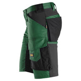 Snickers 6143 AllroundWork stretch shorts - Forestgreen/Black