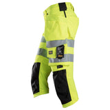 Snickers 6138 HighVis stretch pirate shorts holsterzakken - Yellow/Black