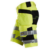 Snickers 6135 HighVis stretch shorts holsterzakken - HighVisYellow/Black