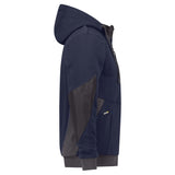 Dassy Pulse sweatshirt jas - Nachtblauw/Antracietgrijs