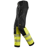 Snickers 6934 High-Vis Stretch Werkbroek - 0466 Black/HighVisYellow