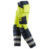 Snickers 3333 HighVis werkbroek - HighVisYellow/Navy